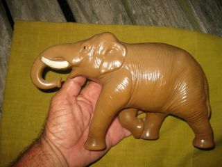 Ohk Russia Large Celluloid Plastic Elephant Toy Figure,  Circa 1950s