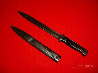 WWII GERMAN MODEL 1884/98 - 3rd PATTERN BAYONET with COMPOSITION GRIPS 12