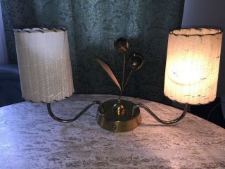 MAJESTIC MID CENTURY MODERN TWIN ARTICULATING BRASS TABLE / DESK / TV LAMP 2