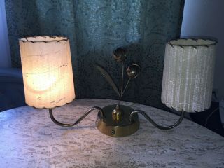 MAJESTIC MID CENTURY MODERN TWIN ARTICULATING BRASS TABLE / DESK / TV LAMP 3