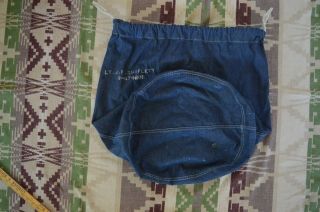 Vintage Wwii Us Navy Denim Duffle Bag,  Shawl,  Stenciled