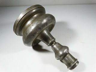ANTIQUE SMALL 17TH/18TH CENTURY IBERIAN BULBOUS PEWTER CONTINENTAL CANDLESTICK 5