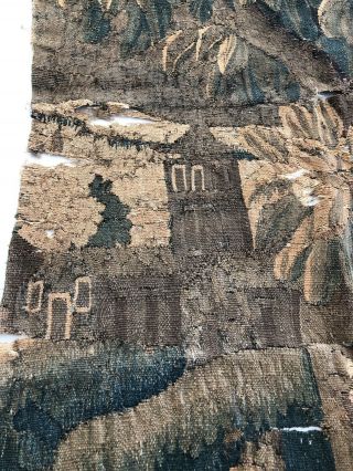 Large 37” X 61” 17th 18th Century Verdure Tapestry 2