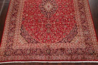 RED Vintage Persian Area Rug Traditional Floral Oriental Hand - Knotted Wool 10x13 5