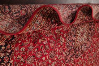 RED Vintage Persian Area Rug Traditional Floral Oriental Hand - Knotted Wool 10x13 7