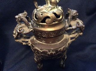 Antique Chinese 18th/19th Century Bronze Incense Burner Censer 3