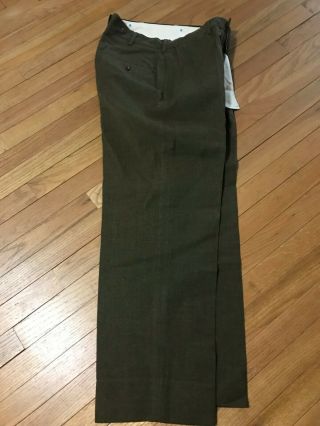 Korean War US Army OD Wool Trousers/Pants M - 1952 Size 32x29 Dated 1952 - 2