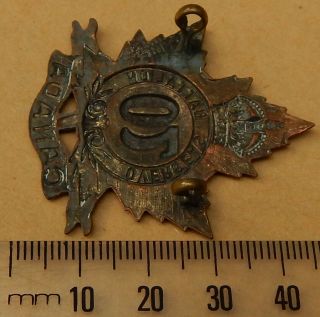 70th Battalion CEF Bronze Cap Badge absorbed the 39th Battalion 7 July 1916 3