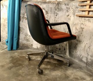 Vintage 1971 MCM Steelcase / Knoll / Pollock - Style Office Task Chair BK & OG 7