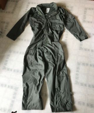 Us Air Force Nomex Fire Resistant Flight Suit Green 44l Summer Weight
