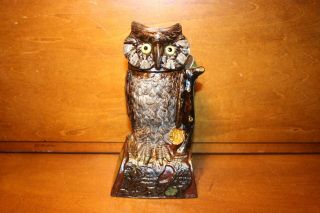 Antique Cast Iron Owl Turns Head Mechanical Bank By J & E Stevens C 1881
