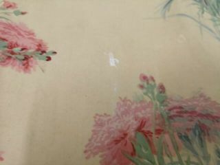 Early 20th Century Double Bedspread.  Sanderson Carnations.  Edwardian. 8