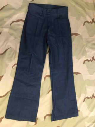 Us Navy Denim Trousers Utility Dungaree Jeans Pants Nsn 8405 - 01 - 074 - 4888 Sz 31 R