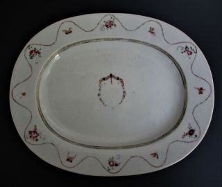 Large Antique Chinese Qianlong Period 18th Century Porcelain Platter Bowl Plate 3