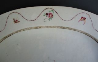 Large Antique Chinese Qianlong Period 18th Century Porcelain Platter Bowl Plate 6