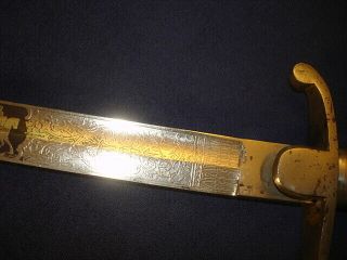 WWI GERMAN 1ST BADEN FIELD ARTILLERY,  SWORD,  BLUE PANEL BLADE 12