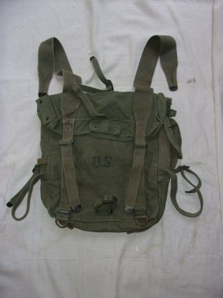 Us Army M1945 Combat Field Pack With Instructions - - 1951 Date