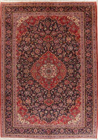 Traditional Persian Design Area Rug Hand - Knotted Oriental Floral Wool 10x14 Red