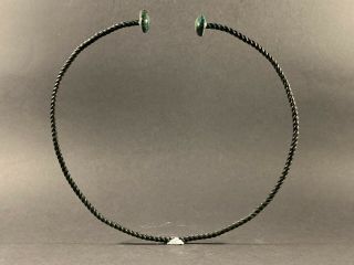 Museum Quality Celtic Bronze Neck Torque Torc Necklace Ring Circa 1500 - 1200 Bce