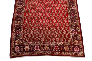Antique Turkish Oushak Rug Paisley Karabagh Design Carpet Red 5 ' x8 ' Circa 1920 10