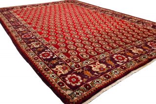 Antique Turkish Oushak Rug Paisley Karabagh Design Carpet Red 5 ' x8 ' Circa 1920 4