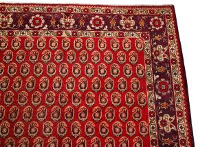 Antique Turkish Oushak Rug Paisley Karabagh Design Carpet Red 5 ' x8 ' Circa 1920 7