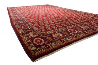 Antique Turkish Oushak Rug Paisley Karabagh Design Carpet Red 5 ' x8 ' Circa 1920 8