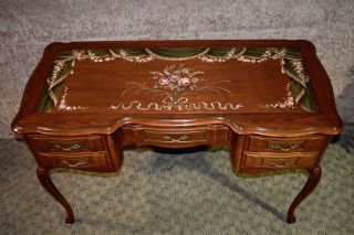 Vintage Unique Hand Decorated French Provincial Style Ladies Writing Table/Desk 2