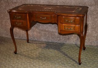 Vintage Unique Hand Decorated French Provincial Style Ladies Writing Table/Desk 4