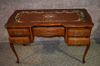Vintage Unique Hand Decorated French Provincial Style Ladies Writing Table/Desk 7