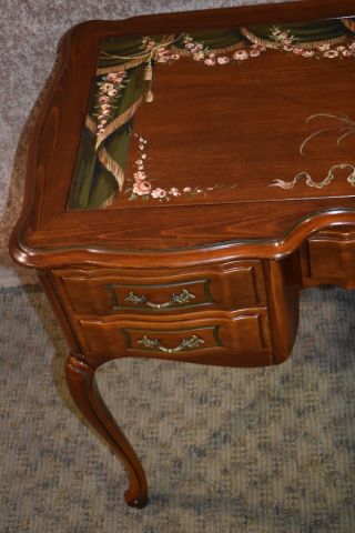Vintage Unique Hand Decorated French Provincial Style Ladies Writing Table/Desk 8
