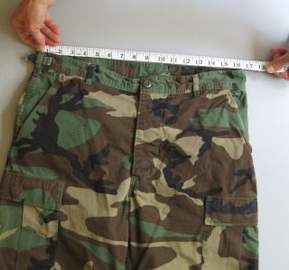 Vtg Camouflage Cargo Pants Army Surplus Woodland Camo Bdu Military Combat Medium 2