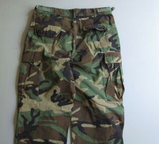 Vtg Camouflage Cargo Pants Army Surplus Woodland Camo Bdu Military Combat Medium 3