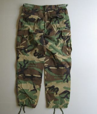 Vtg Camouflage Cargo Pants Army Surplus Woodland Camo Bdu Military Combat Medium 4