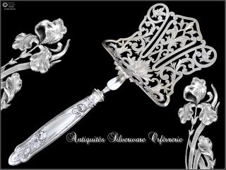 Art Nouveau Antique French Serling Silver Asparagus Server Ravinet D 