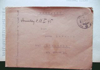 Translated Ww 2 Fieldpost Letter - Final War Period 1945 - Awesome Lines