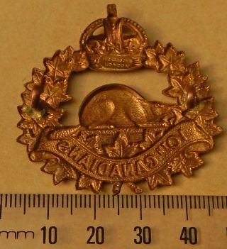 10th Battalion (Canadians) CEF Brass Canadian Cap Badge by HICKS & Sons LONDON 4