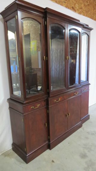 Henkel Harris Mahogany China Cabinet Breakfront 3