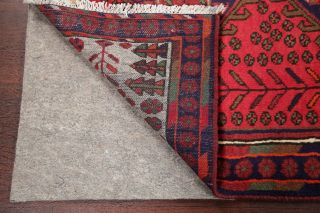 3x5 Geometric Tribal Vintage Hamedan Persian Area Rug Hand - Knotted Oriental Wool 10