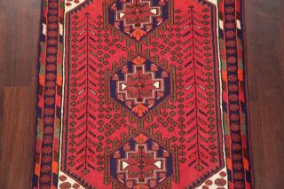 3x5 Geometric Tribal Vintage Hamedan Persian Area Rug Hand - Knotted Oriental Wool 4