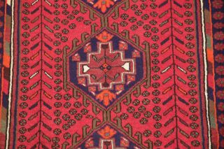3x5 Geometric Tribal Vintage Hamedan Persian Area Rug Hand - Knotted Oriental Wool 5