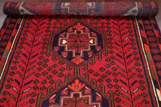 3x5 Geometric Tribal Vintage Hamedan Persian Area Rug Hand - Knotted Oriental Wool 7