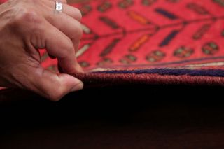 3x5 Geometric Tribal Vintage Hamedan Persian Area Rug Hand - Knotted Oriental Wool 8