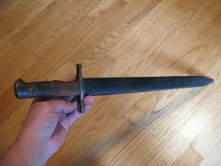 Swiss M1914 Sawback Pioneer Bayonet W/ Steel Scabbard