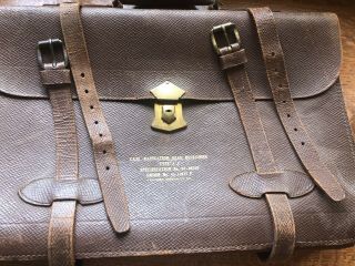 Vintage WWII Case Navigation dead reckoning pilots briefcase leather A - 4 gear 10
