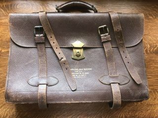 Vintage WWII Case Navigation dead reckoning pilots briefcase leather A - 4 gear 2