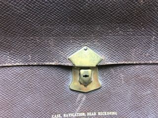 Vintage WWII Case Navigation dead reckoning pilots briefcase leather A - 4 gear 7