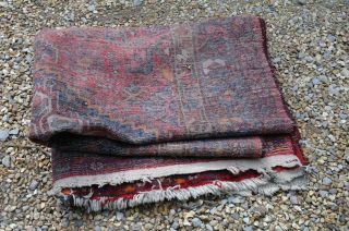 Antique Caucasian Wool Rug 6.  5 ' Persian Geometric Animal Motif H/Weaved 30s Chic 11