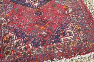 Antique Caucasian Wool Rug 6.  5 ' Persian Geometric Animal Motif H/Weaved 30s Chic 6