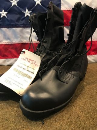 Us Army 1997 Vintage Hot Weather Boots Spike Protective Ro - Search 10.  5 W Nwt